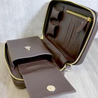 J Cure Travel Case - Brown Leather - 5 Cigar Capacity